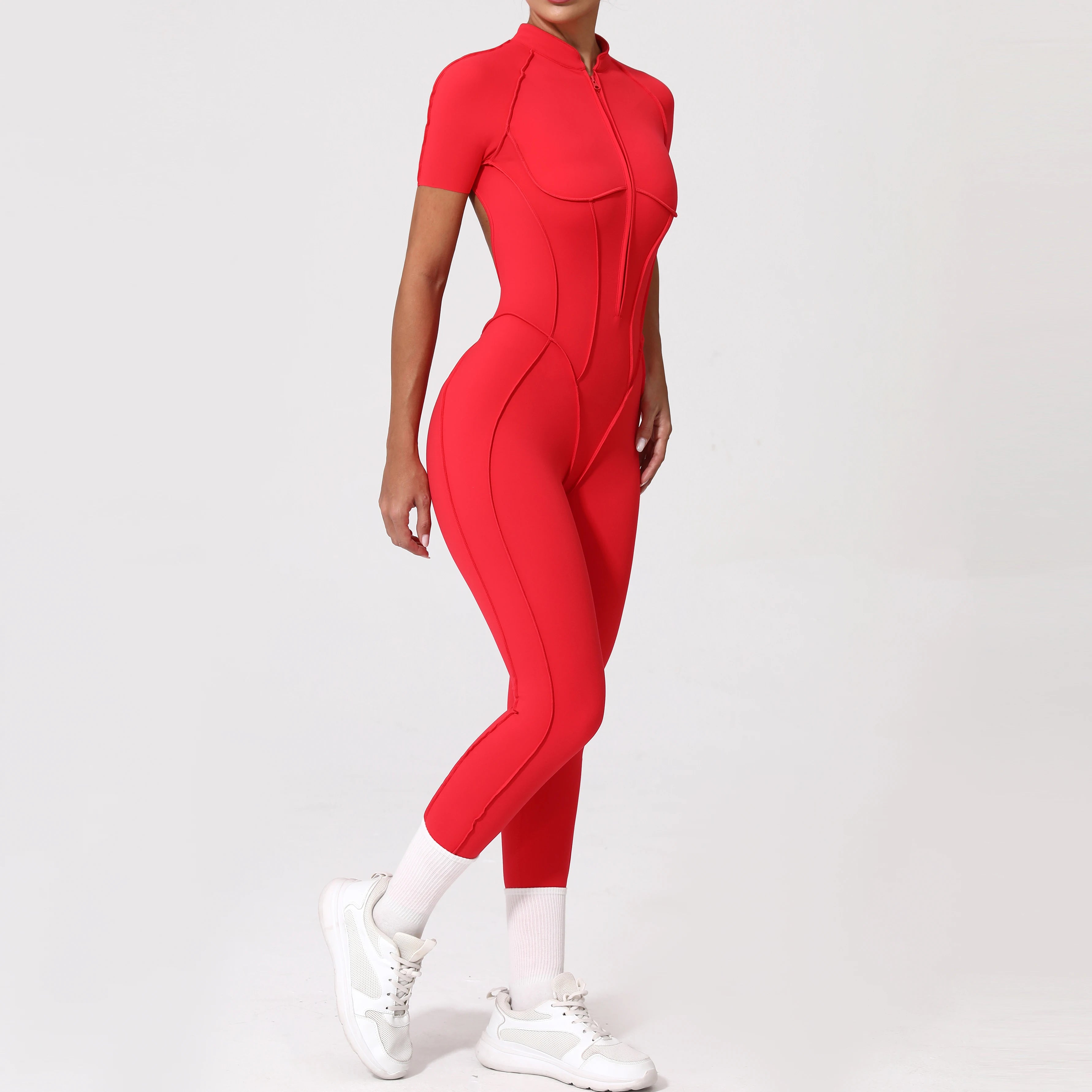 Backless Zip Jumpsuit-19