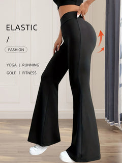 High-Waist Flared Leggings-4