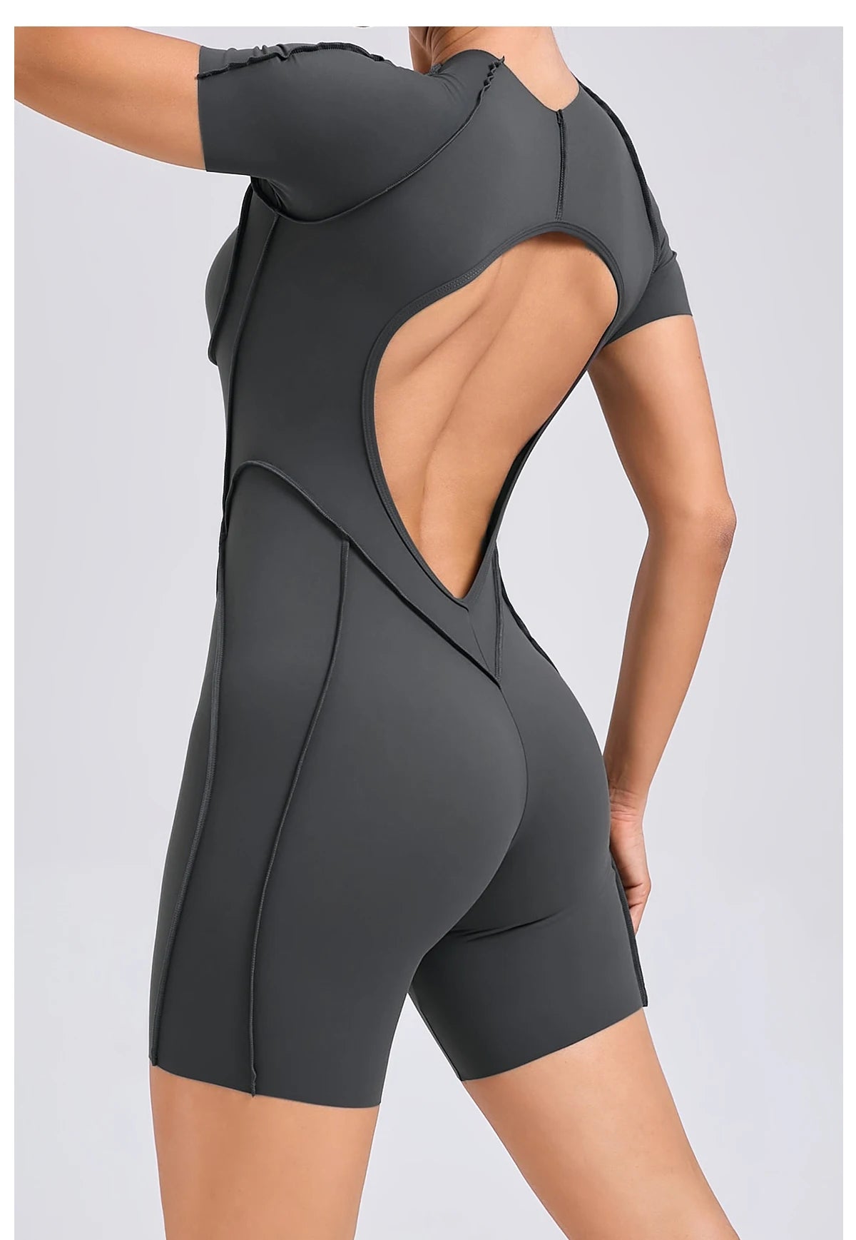Backless Sculpt Romper-14