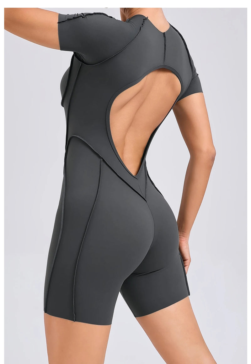 Backless Sculpt Romper-14