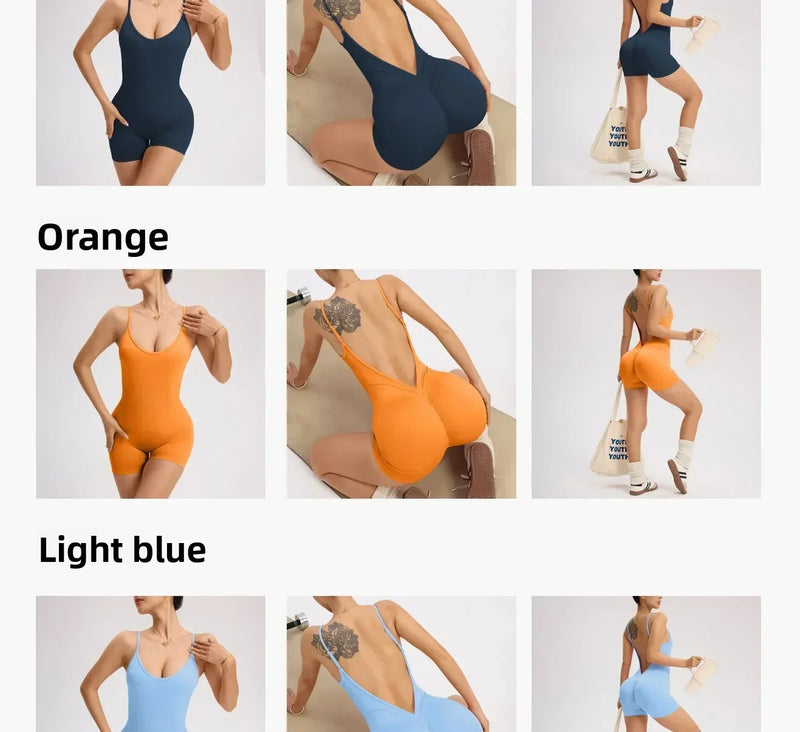 Cross Back Romper-16