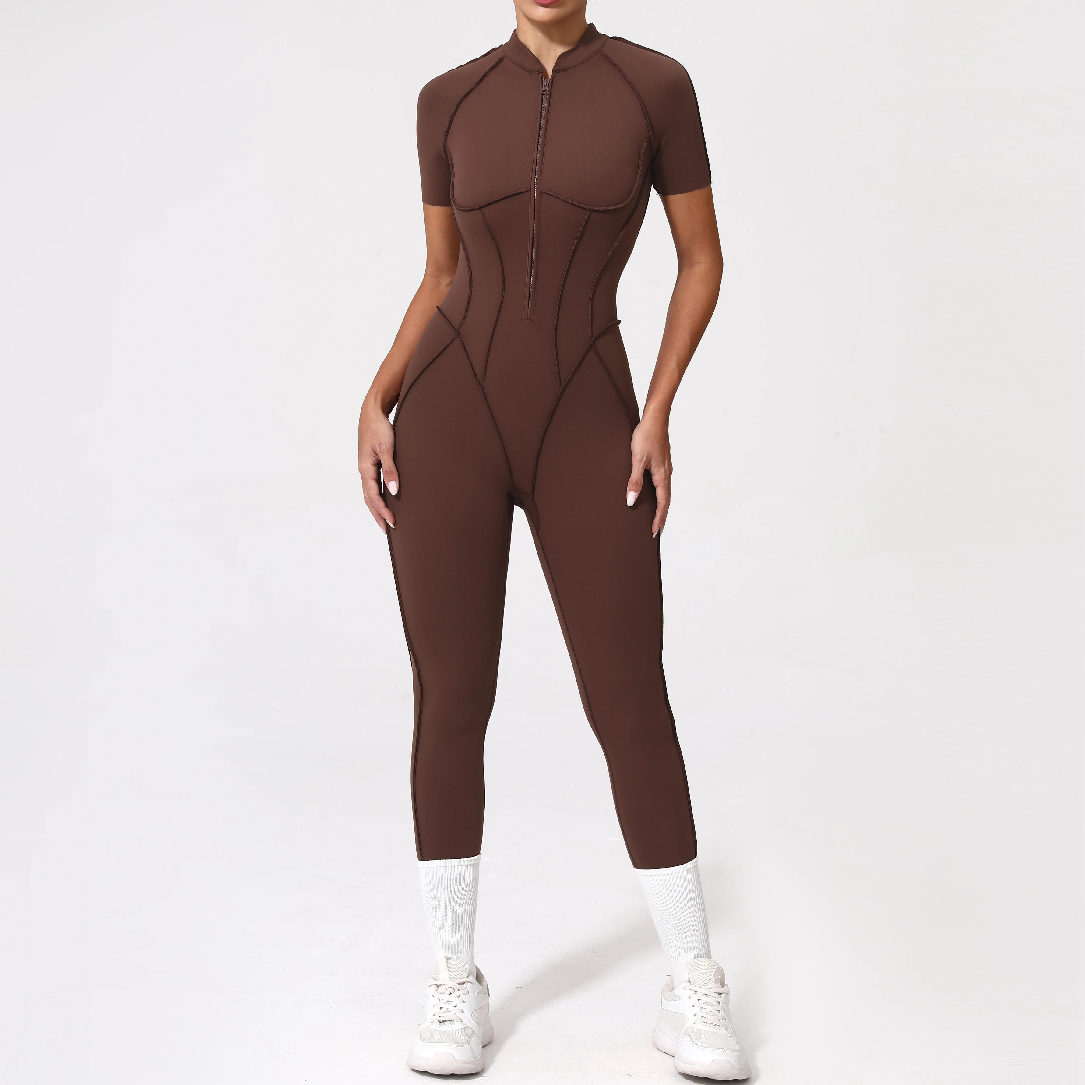 Backless Zip Jumpsuit-36