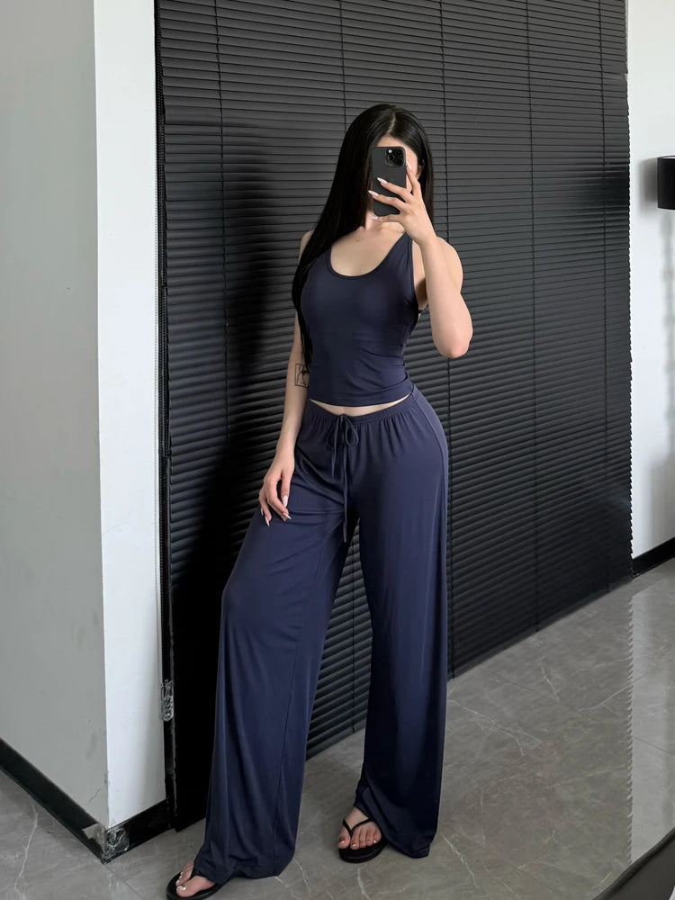 Waist Wide-Leg pants-11