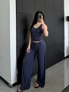 Waist Wide-Leg pants-11