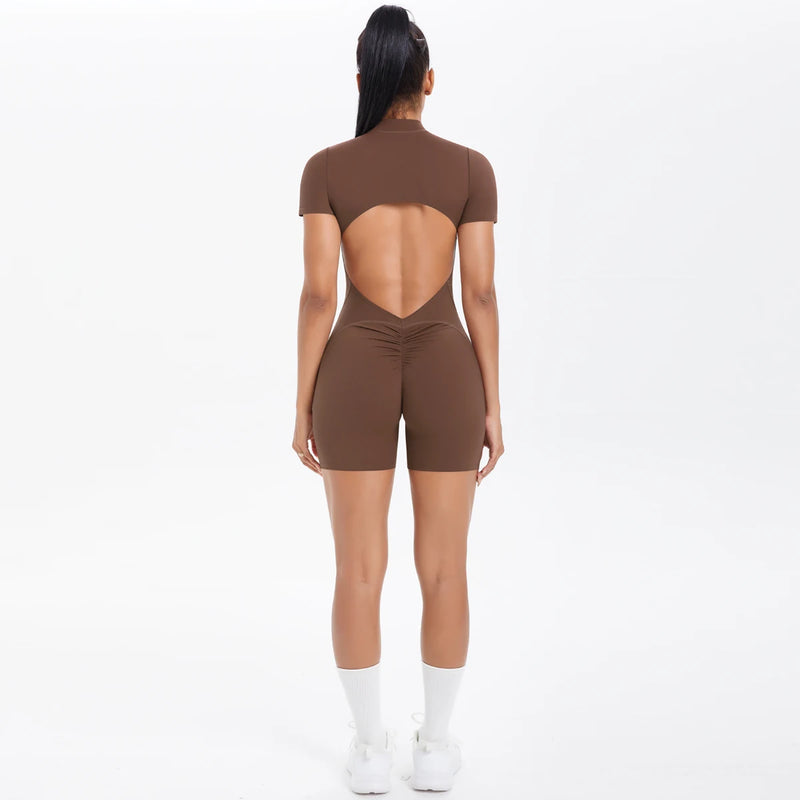 Backless Zip Jumpsuit-2