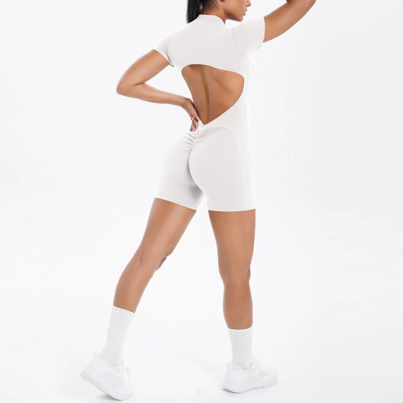Backless Zip Jumpsuit-14